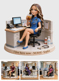 Custom Any Photo I Live Here Now - Personalized Nurse Custom Shaped Acrylic Plaque