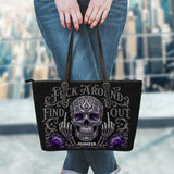 F*ck Around & Find Out - Personalized Skull Leather Bag