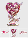 Mama Heart - Personalized Mother Custom Shaped Acrylic Plaque