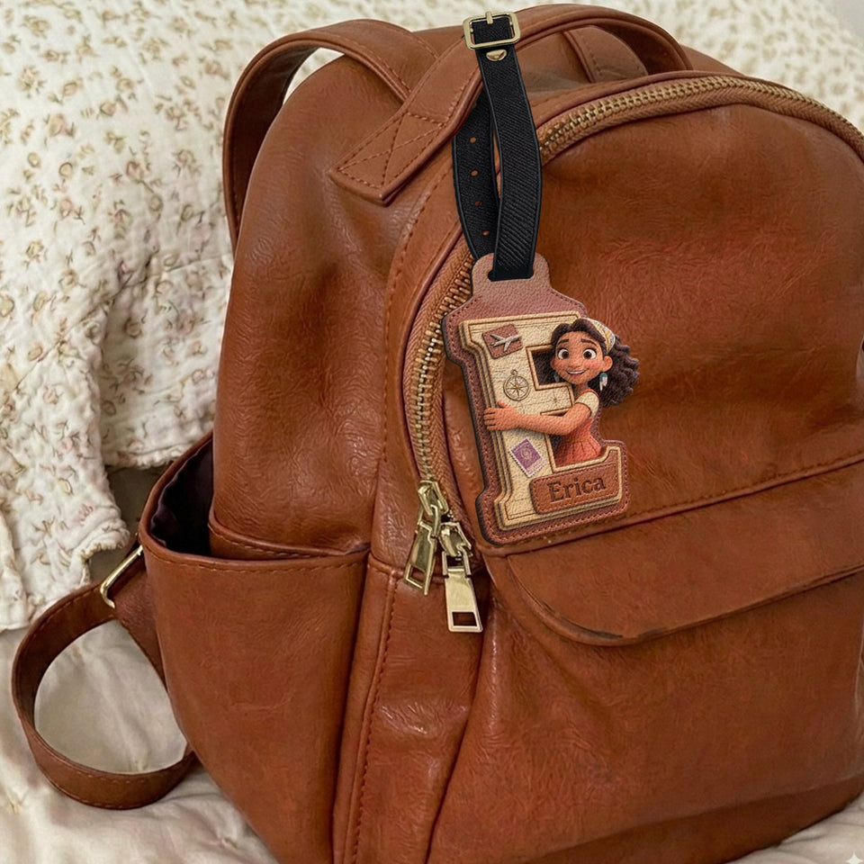 Custom Any Photo Initial Name Letter - Personalized Travelling Luggage Tag