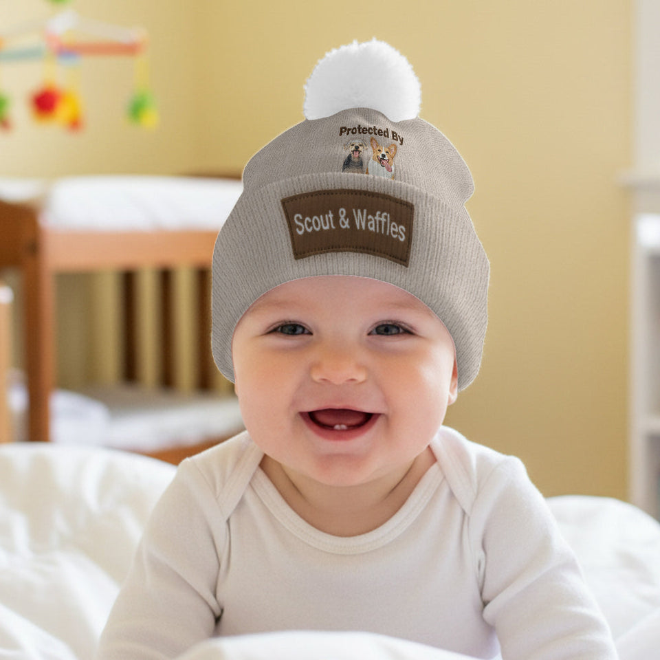 Loved And Protected By Furry Friends - Personalized Dog Beanie Hat