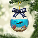 Love The Dive - Personalized Scuba Diving Ornament