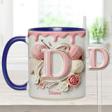 Love Crochet - Personalized Crocheting Set Accent Mug with Acrylic Stirrers