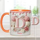 Love Crochet - Personalized Crocheting Set Accent Mug with Acrylic Stirrers
