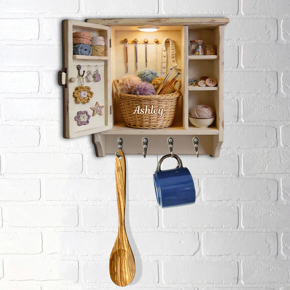 Love Crocheting - Personalized Crocheting Custom Shaped Hanging Rack