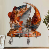 Gone Fishing - Personalized Fishing Custom Shaped Key Rack