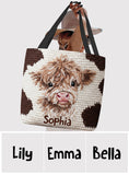 Love Highland Cows - Personalized Highland Cow Tote Bag