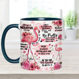 Flamingo Affirmation - Personalized Flamingo Accent Mug