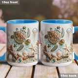 Love Turtles - Personalized Turtle Accent Mug & Coaster