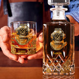 Scuba Diving Lovers Gift - Personalized Scuba Diving Whiskey Decanter Set