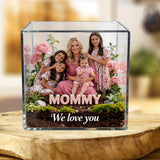 Mom Gift Block and Flower - Personalized Mother Custom Shaped Acrylic Plaque