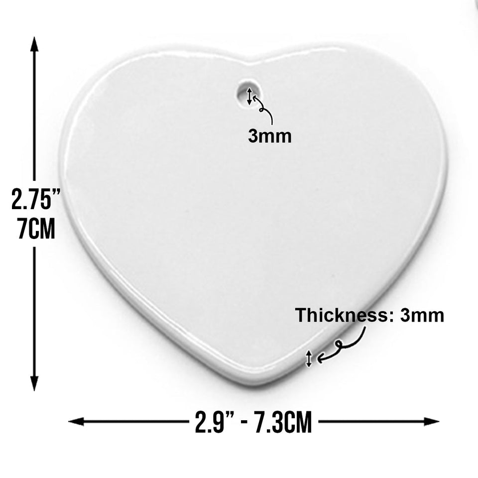 We Are Friends Until We Die - Personalized Bestie Ceramic Heart Ornament