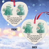 We Are Friends Until We Die - Personalized Bestie Ceramic Heart Ornament