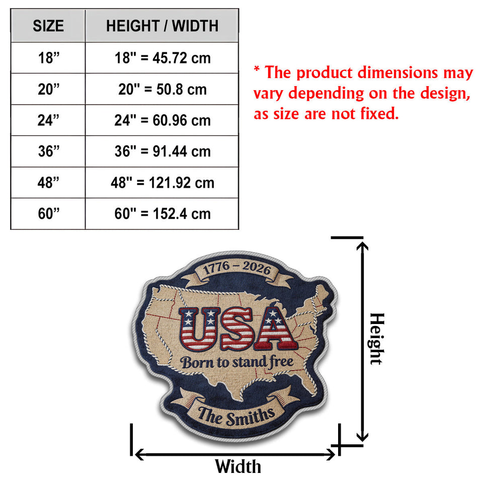USA 250th - Personalized Patriot Non-Slip Tufted Rug