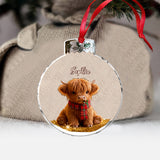 Adorable Highland Cow - Personalized Highland Cow Ornament