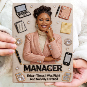 Custom Any Photo Funny Gift For Colleagues - Personalized Colleague Leather Journal