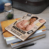 Custom Any Photo Funny Gift For Colleagues - Personalized Colleague Leather Journal