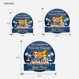 Poolside Paradise - Personalized Couple Custom Shaped Wood Sign