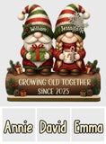 Custom Couple Growing Old Together Plaque, Christmas Decor - Personalized Couple Custom Shaped Acrylic Plaque
