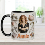 Love Sewing - Personalized Sewing Set Accent Mug with Acrylic Stirrers