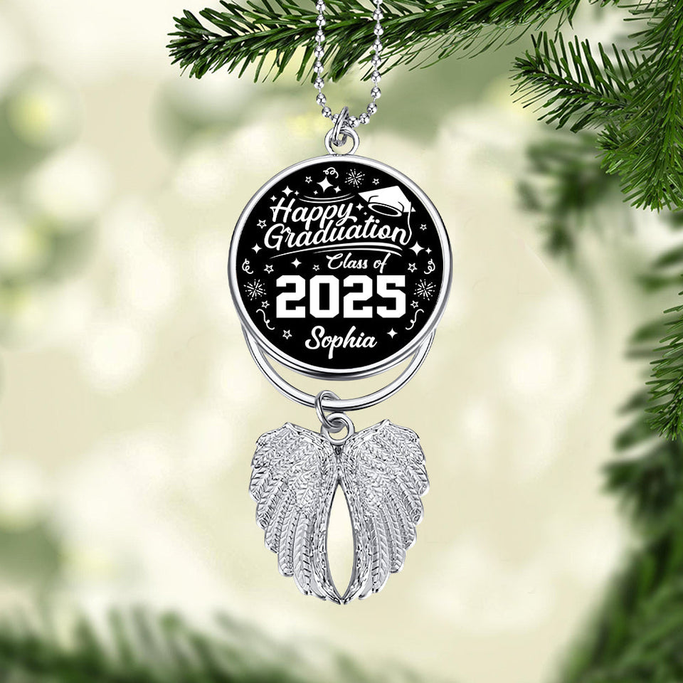 Happy Graduation - Personalized Graduation Wings Ornament