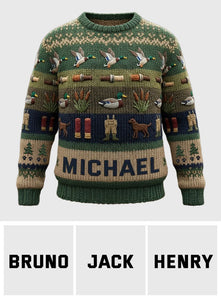 Duck Hunting Season - Personalized Hunting Ugly Sweater
