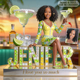 Cocktail Lovers, Margarita Lovers Gift - Personalized Cocktail Custom Shaped Acrylic Plaque