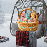 Grandma's Peep Gift For Mom, Grandma - Personalized Grandma Faux Fur Shaped Pillow