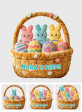 Grandma's Peep Gift For Mom, Grandma - Personalized Grandma Faux Fur Shaped Pillow