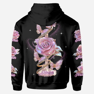 Flowers For Mom Grandma - Personalized Mother All Over Shirt