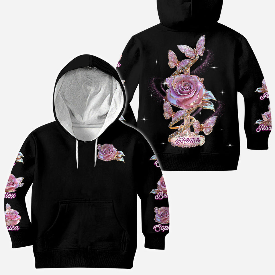 Flowers For Mom Grandma - Personalized Mother All Over Shirt