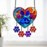 Dog Mom - Personalized Dog Window Hanging Suncatcher With Custom Charms