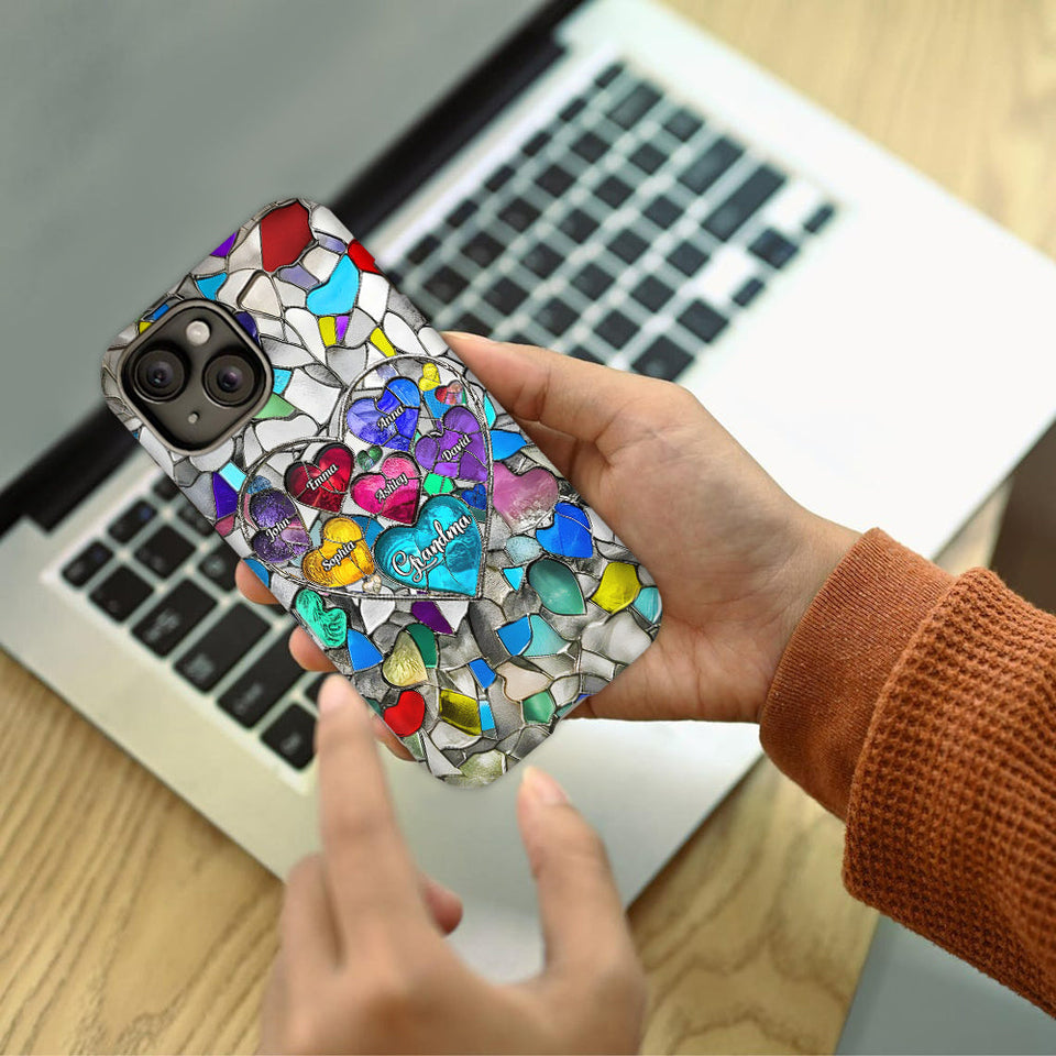 Grandma's Mom's Sweethearts - Personalized Grandma Full Print Phone Case