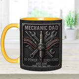 Mechanic Dad - Personalized Mechanic Accent Mug