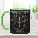 Mechanic Dad - Personalized Mechanic Accent Mug