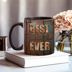 Best Guitar Dad Ever - Personalized Guitar Accent Mug