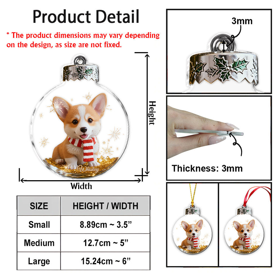 I Love My Dog - Personalized Dog Ornament