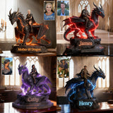 Flying With The Dragon - Personalized Dragon Custom Shaped Acrylic Plaque