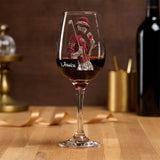 Golf And Wine - Personalized Golf Wine Glass With Long Stem