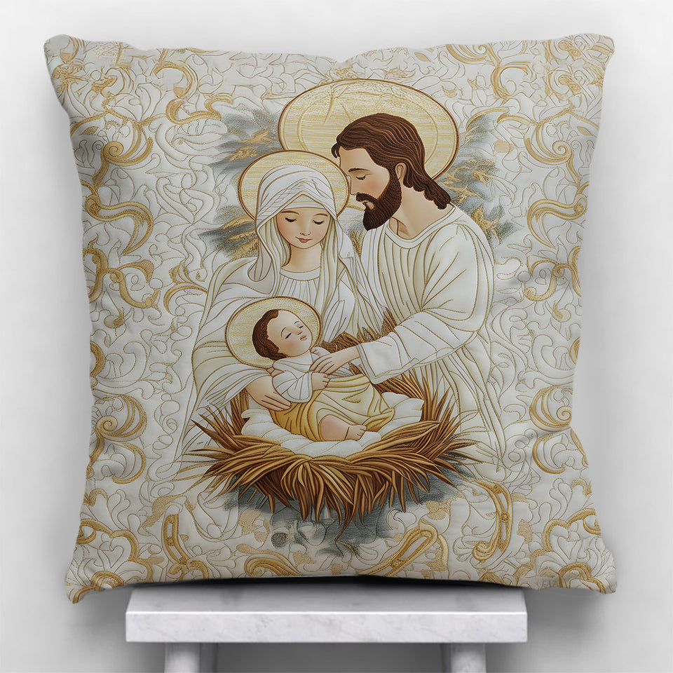 Coussin décoratif chrétien personnalisé Bethléem Starlight