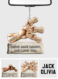 Daddy's Team - Personalized Father Car Ornament