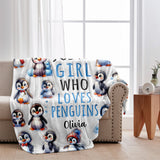Just A Girl Who Loves Penguins - Personalized Blanket