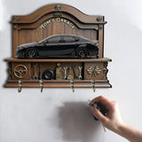 Custom Key Rack From Photo For Your Garage - Personalized Car Lover Custom Shaped Hanging Rack