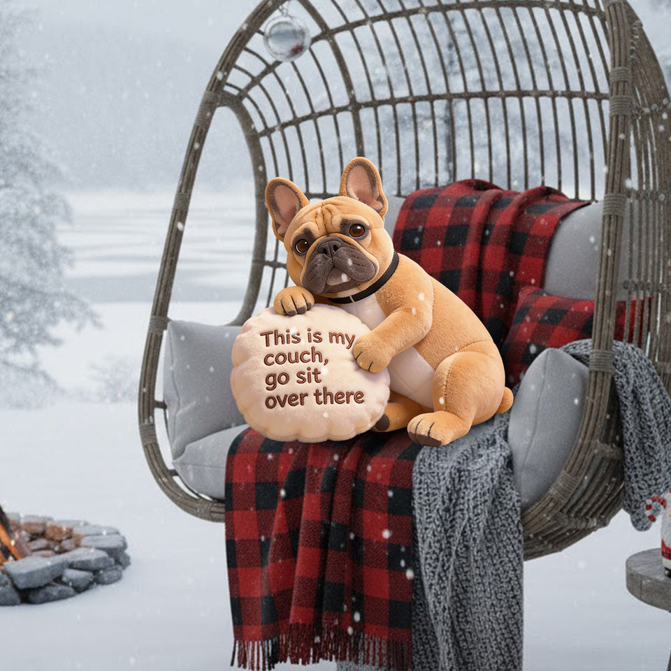 This Is My Couch - Personalized Dog Faux Fur Shaped Pillow