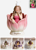 Custom Any Photo Favorite Flower - Personalized Flower Lover Soap Dispenser