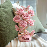 Grandma And Mom's Garden - Personalized Mother Faux Fur Shaped Pillow