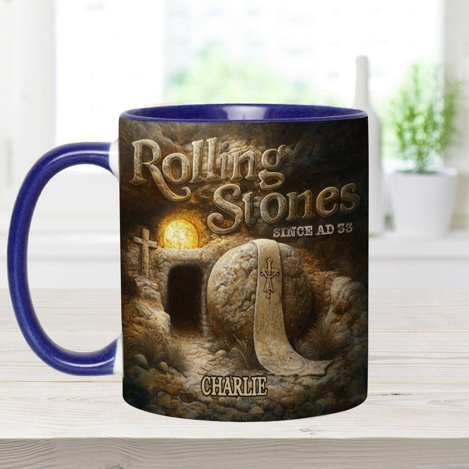 Mug personnalisé chrétien Rolling Stones depuis l'an 33