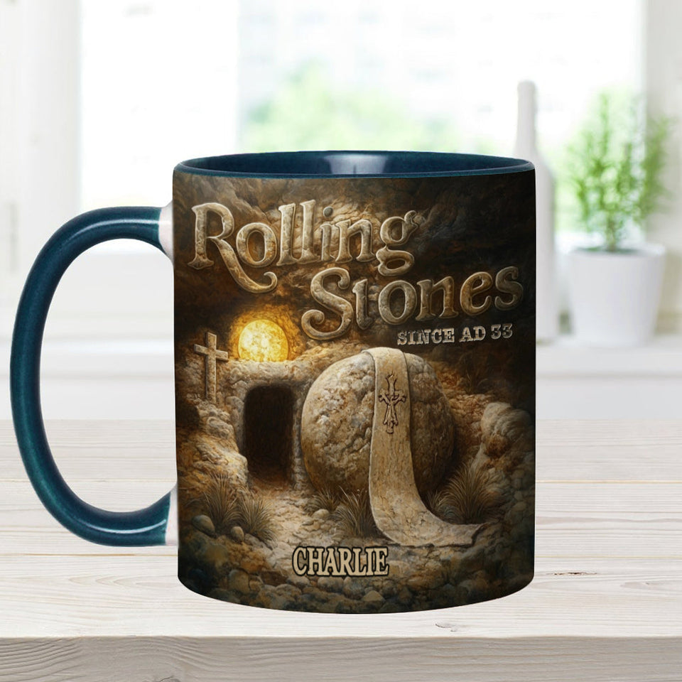 Mug personnalisé chrétien Rolling Stones depuis l'an 33
