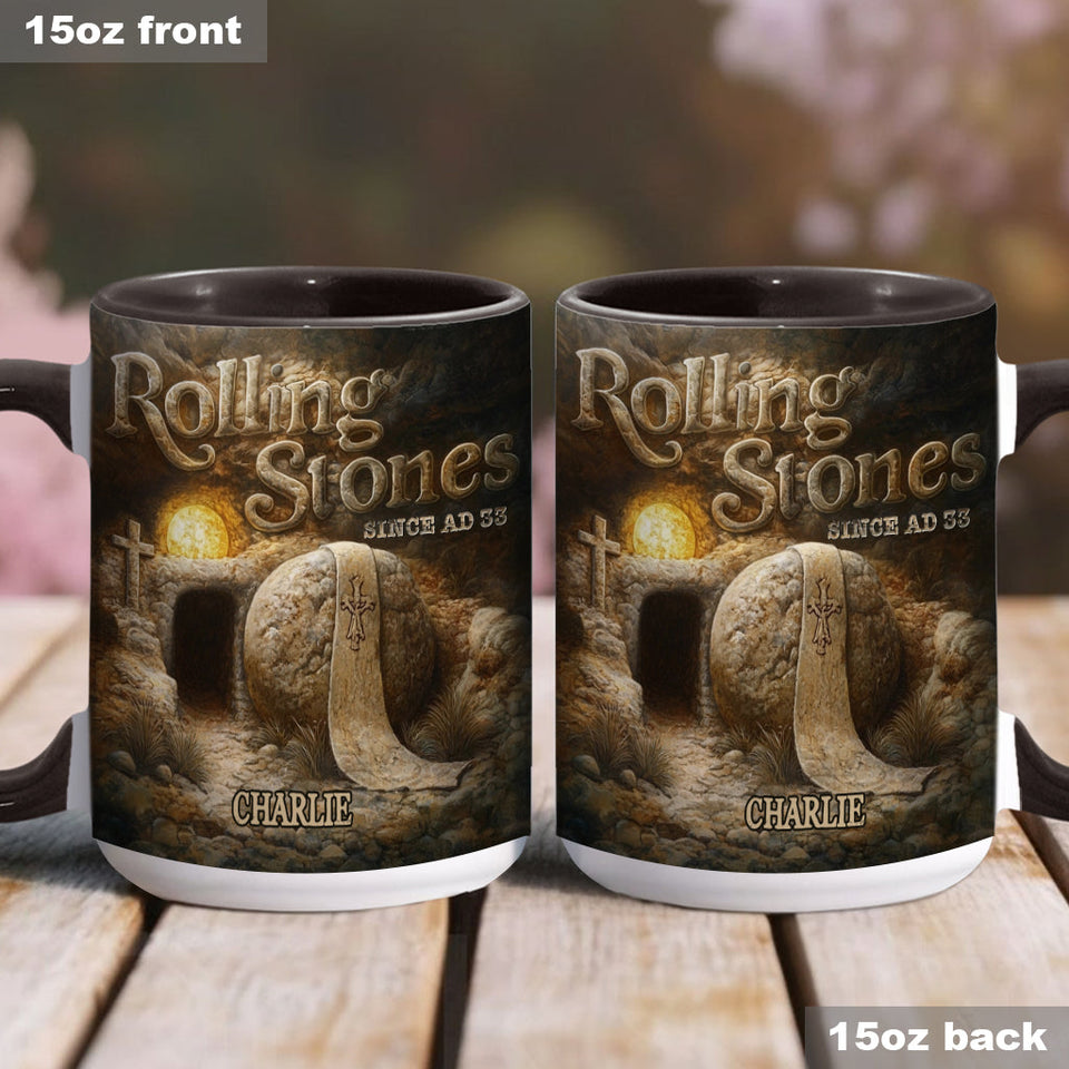 Mug personnalisé chrétien Rolling Stones depuis l'an 33