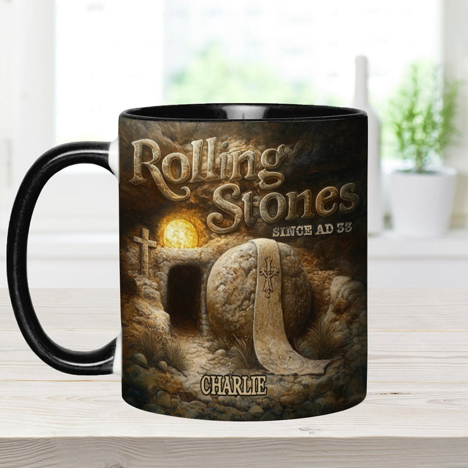 Mug personnalisé chrétien Rolling Stones depuis l'an 33